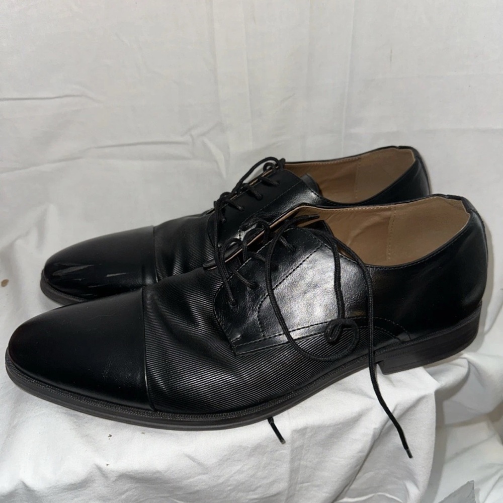 Madden NYC Black Cap Toe Oxford Dress Shoes Men Size 13